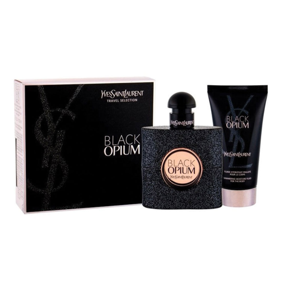 Yves Saint Laurent Black Opium Set: Eau de Parfum 50ml + Body Glitter 2x50ml